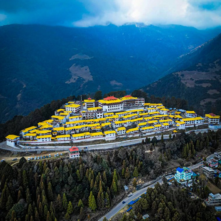 Arial View of Tawang Monastery