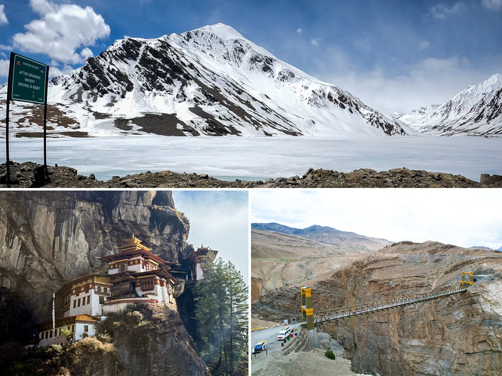 Ladakh, Spiti valley, Bhutan